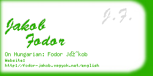 jakob fodor business card